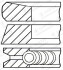 Кільця поршневі (1CYL) RENAULT/OPEL 87.5 (3/1.75/2.5) G9T GOETZE 08-127407-00 (фото 1)