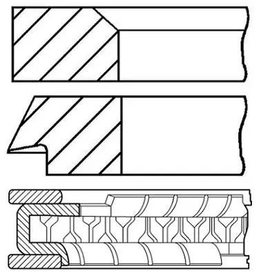 Кольца поршневые (1CYL) FORD 86.5 (1.6/1.75/3) 2.0 DOHC N9D GOETZE 08-784207-00 (фото 1)