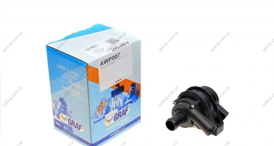 Насос системи охолодження (додатковий) Audi A3 04-13/TT/Skoda Octavia 08-14/VW Golf/Passat 04-16 UA63 GRAF AWP007 (фото 1)