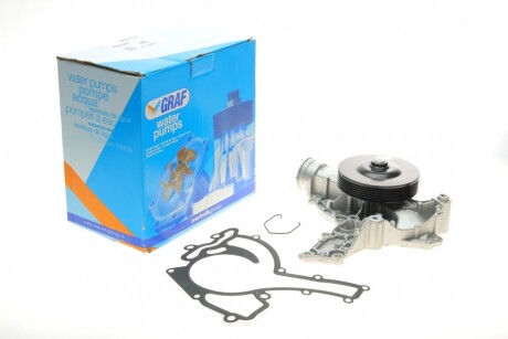 Помпа води MB E-class (W211/W212)/S-class (W221)/GL-class (X164) 5.5 05- (R/B)(5 лоп)(6 кан) UA63 GRAF PA1029