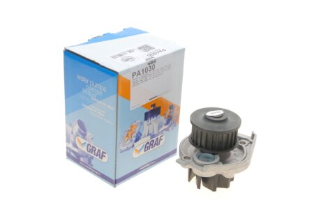 Помпа води Fiat Doblo/Panda/Punto 1.4 05-/Opel Combo 1.4 12- (23z) (B/B) (9 лоп.) (пласт.імпеллер) UA63 GRAF PA1030