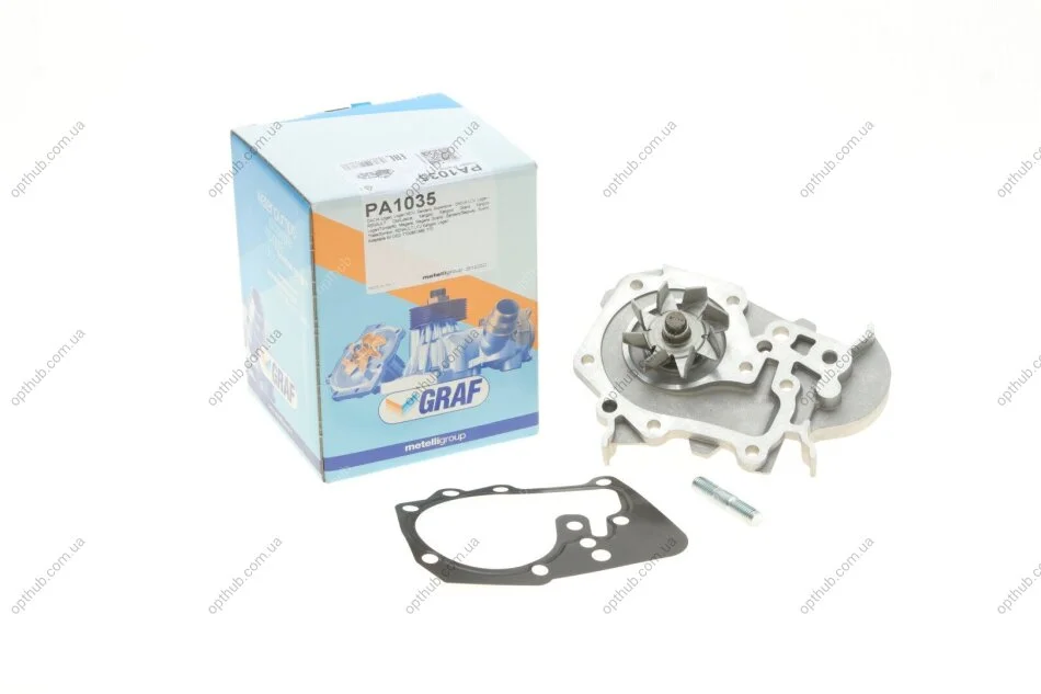 Помпа води Renault Kangoo/Megane/Logan/Scenic/Dacia Sandero 1.4/1.6 97- (20z)(B/B)(8лоп) UA63 GRAF PA1035 (фото 1)