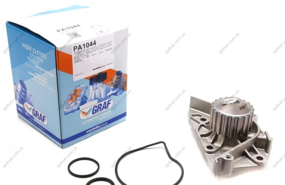 Помпа води Citroen C4/C5/C8/Jumpy/Fiat Scudo/Peugeot 206/307/406 1.8/2.0/2.2 99- (20z) (R/B) (6 ло UA63 GRAF PA1044 (фото 1)