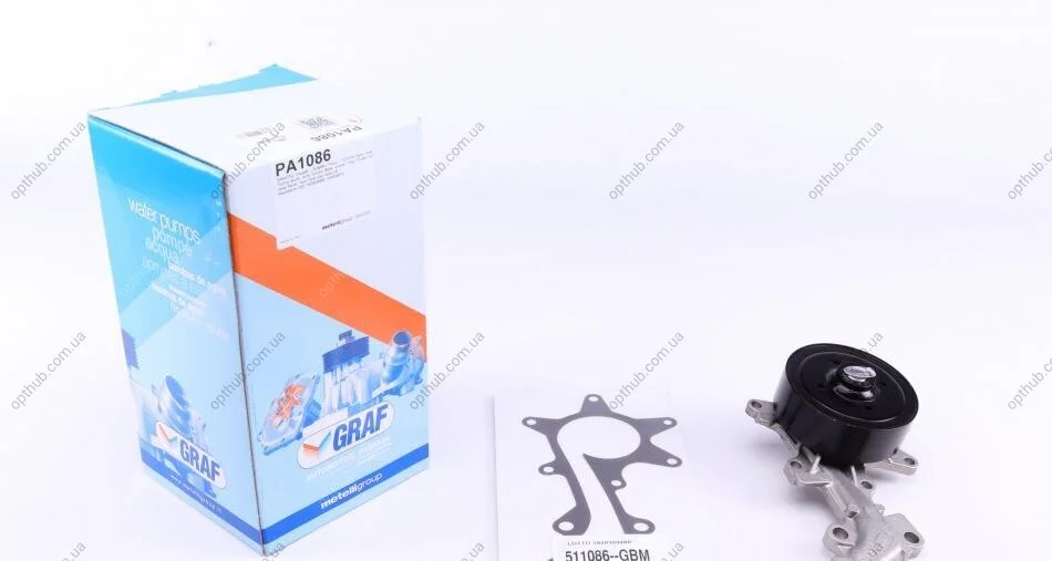 Помпа водяна OE 16100-80004 TOYOTA YARIS II/ URBANCRUISER 1.3 74KW/AURIS 1.3 VVTI 09- GRAF PA1086 (фото 1)