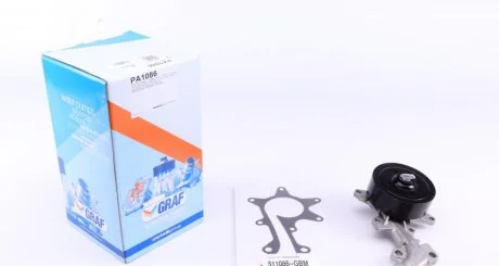 Помпа водяна OE 16100-80004 TOYOTA YARIS II/ URBANCRUISER 1.3 74KW/AURIS 1.3 VVTI 09- GRAF PA1086
