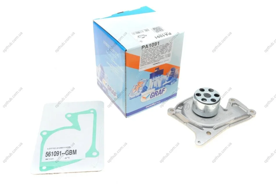 Помпа води Renault Kangoo/Clio/Duster/Laguna/Megane/Nissan Qashqai/Juke/MB 1.5dCi 09- (Ext.)(12лоп UA63 GRAF PA1091 (фото 1)