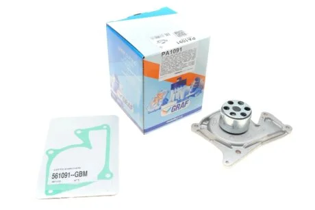 Помпа води Renault Kangoo/Clio/Duster/Laguna/Megane/Nissan Qashqai/Juke/MB 1.5dCi 09- (Ext.)(12лоп UA63 GRAF PA1091