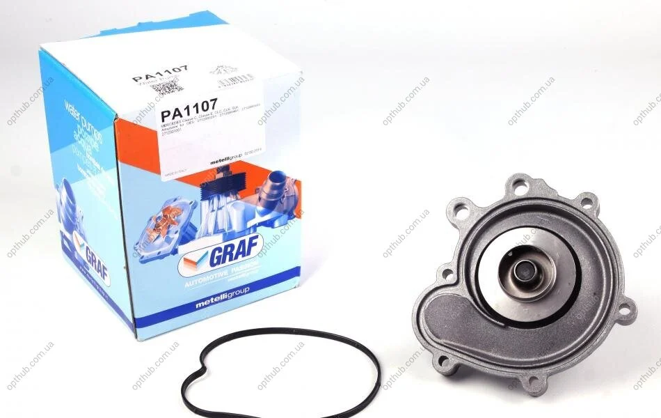 Помпа води MB C-class (W203/W204)/E-class (W211/W212)/SLK-class (R171/R172) 1.8 02- (B/B) (6 лоп) UA63 GRAF PA1107 (фото 1)