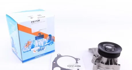 Помпа води BMW 3 (E90/E91/E92) 335d 06-13/X3 (E83) 3.0d/xDrive 30d 04-10 (R/B) (7 лоп.) (6 кан (opt-om) GRAF PA1126