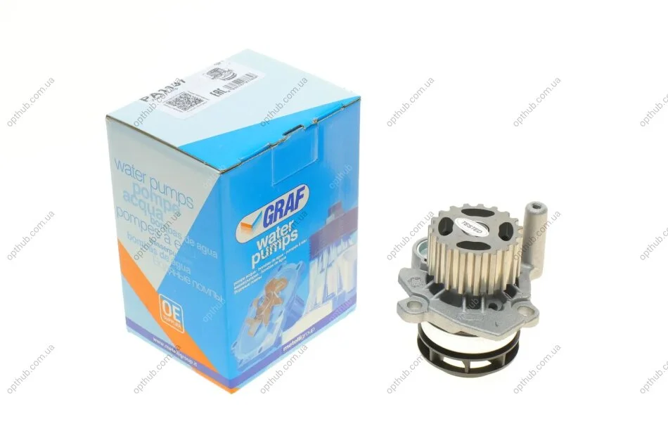 Помпа води Audi/Seat/Skoda/VW Crafter/Caddy/T5/Passat/Golf 1.6TDI/2.0TDI/BiTDI 06- (19z)(R/B)(8лоп UA63 GRAF PA1137 (фото 1)