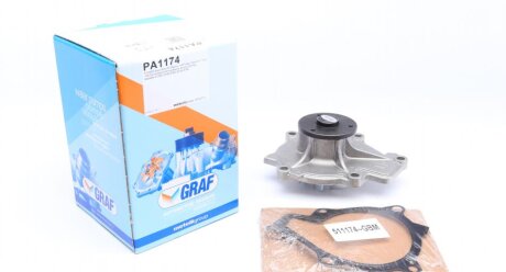 Помпа води Hyundai ix35/Tucson/Santa Fe II/III/Kia Sportage/Sorento 2.0/2.2 CRDi 09- (R/B) (7 лоп) UA63 GRAF PA1174