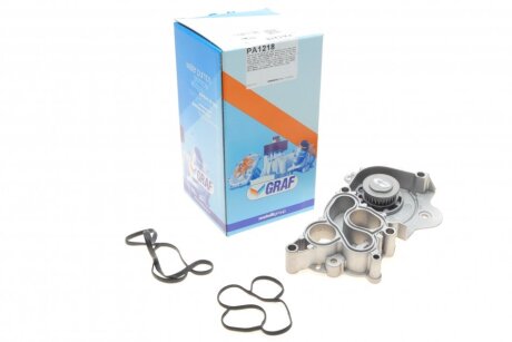 Помпа води Skoda Fabia/Octavia/VW Caddy/Golf/Passat/Seat 1.0/1.2/1.4TSI/1.6 12- (28z) (B/B) (6 лоп UA63 GRAF PA1218