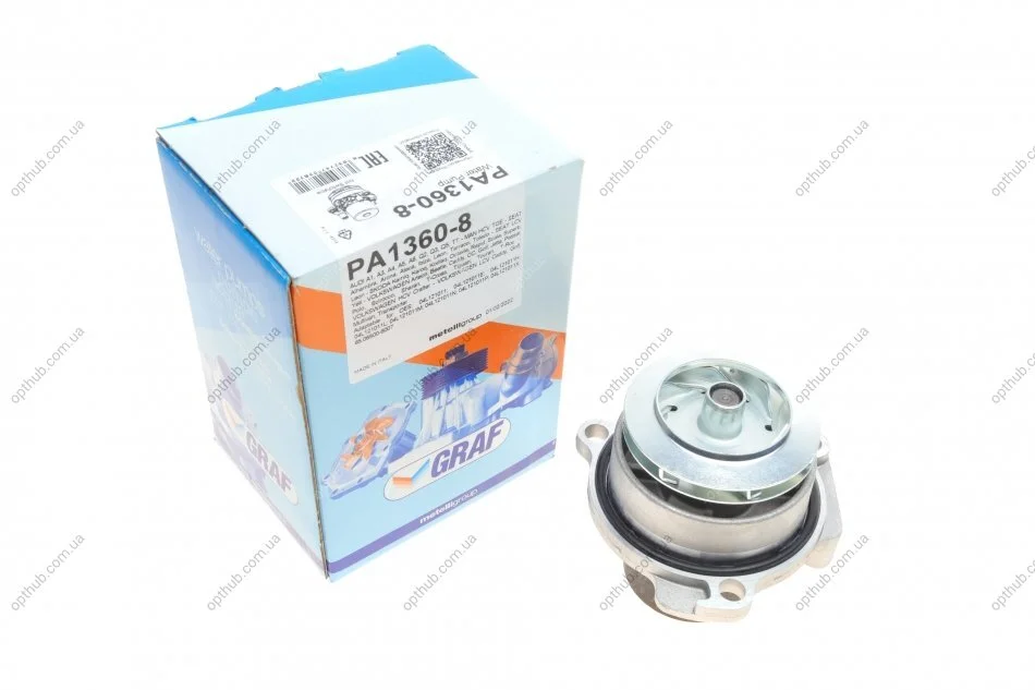 Помпа води Audi/Seat/Skoda/VW Crafter/Caddy/T6/Passat/Golf 1.6/2.0TDI 13-(R/B 4PT)(7 лоп)(без д UA63 GRAF PA1360-8 (фото 1)