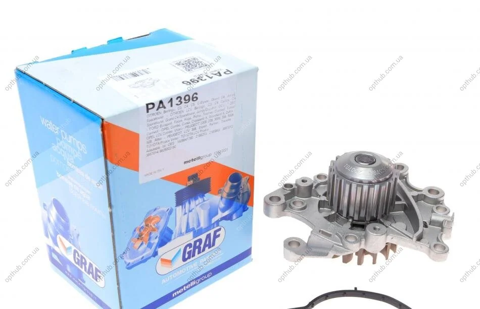 Помпа водяна PEUGEOT 2008 II (UD_, US_, UY_, UK_) 1.5 BLUEHDI 100 08.2019- GRAF PA1396 (фото 1)