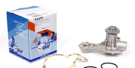 Помпа води Audi/Seat/VW 1.3/1.4/1.6/D/TD/1.7/D/1.8/GT/GTE/1.9/D/TD/TDI/SDI/2.0/E 75-04 (B/B)(6 лоп) UA63 GRAF PA279