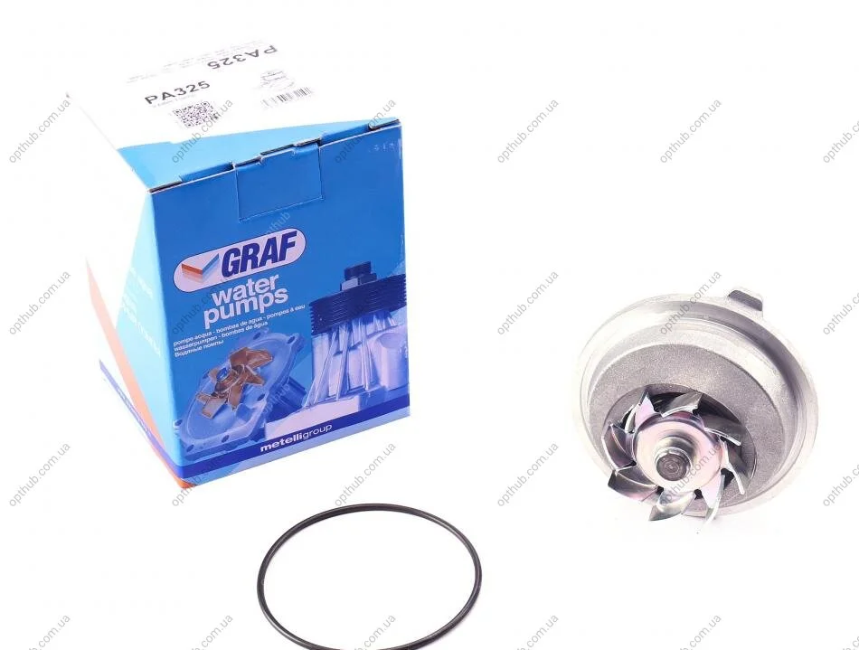 Помпа води Opel Astra F/Kadett E/Omega A/Vectra A/Ascona C 1.6/1.8/2.0 84-98 (21z) (B/B) (8 лоп) UA63 GRAF PA325 (фото 1)