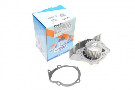 Помпа води Fiat Scudo/Ducato/Peugeot Boxer/406 1.9D/TD/2.0 94- (20z) (B/B) (7 лоп.)(зовн.d імп=69mm UA63 GRAF PA391