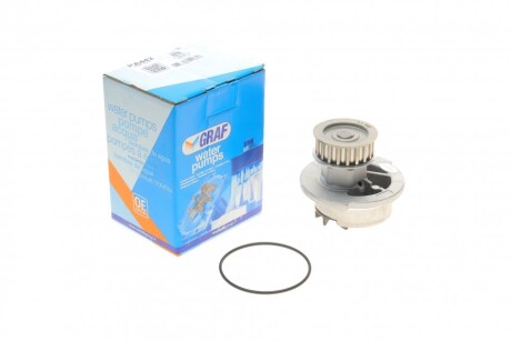 Помпа води Opel Astra F/G/Combo/Corsa A/B/Kadett D/E/Vectra 1.4/1.6/i/Si 79-04 (19z) (B/B) (8 лоп) UA63 GRAF PA442