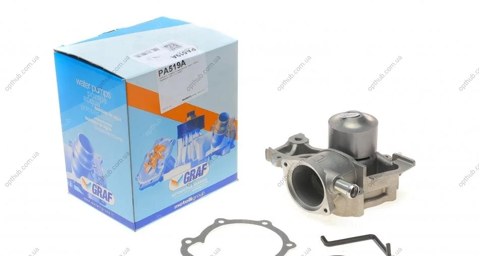 Помпа води Subaru Forester/Impreza/Legacy/Outback 1.6-2.5AWD/1.6-2.0/2.2i 4WD 89-09 (B/B) (8 л (opt-om) GRAF PA519A (фото 1)