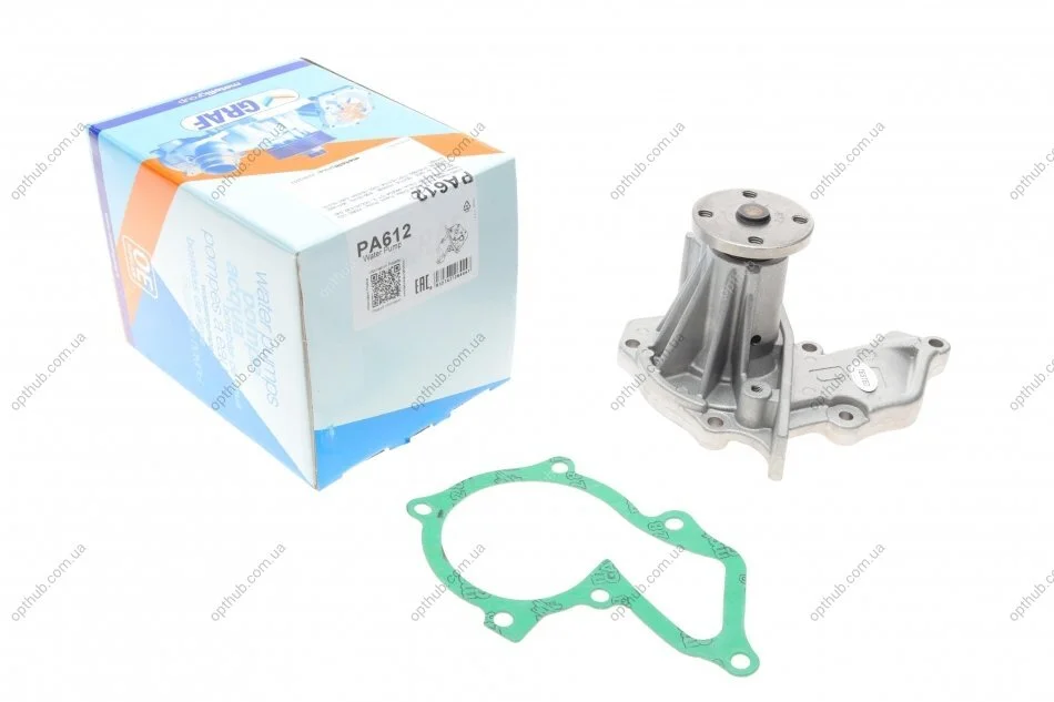 Помпа води Ford Fiesta IV/V/Focus/Fusion 1.25/1.4/1.6 95-/Mazda 2 03-05/Volvo 05-07 (R/B) (6 лоп) UA63 GRAF PA612 (фото 1)