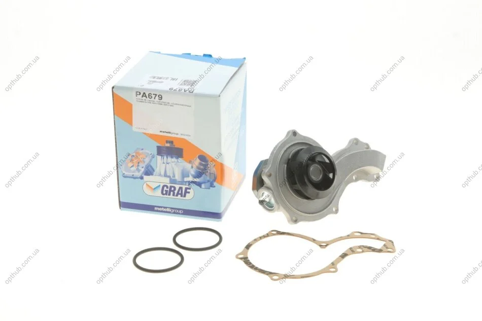 Помпа води Audi A4-A6/VW Passat 1.6/1.8/1.8T/quattro 94-05 (B/B) (7 лоп.) UA63 GRAF PA679 (фото 1)