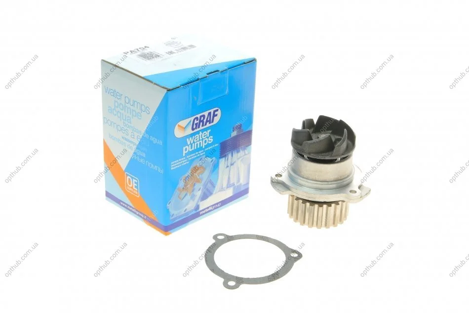 Помпа води Lada 2110-2111 1.5/1.5 16V/1.6 97-12 /Lada 2108-2115 1.1/1.3/1.5 91-13 (21z) (B/B)(6 лоп. UA63 GRAF PA704 (фото 1)