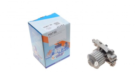 Помпа води Mitsubishi Colt/Lancer 1.6/16V 96-03/Pajero 1.8GDI 98-00/Pinin 2.0 99- (24z)(R/B)(8л (opt-om) GRAF PA732