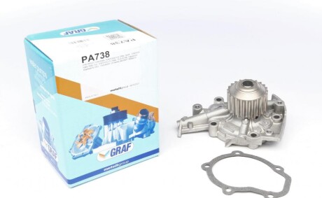 Помпа води Chevrolet Aveo 1.2 04-/Matiz 1.0 05-/Daewoo Matiz 0.8/1.0 03- (22z) (B/B) (7 лоп) UA63 GRAF PA738