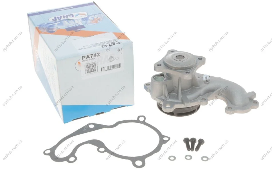 Помпа води Ford C-Max I/Focus I/II/Mondeo/Transit/Tourneo Connect 1.8DI/TDCi/TDDi 99- (R/B) (6 лоп. UA63 GRAF PA742 (фото 1)