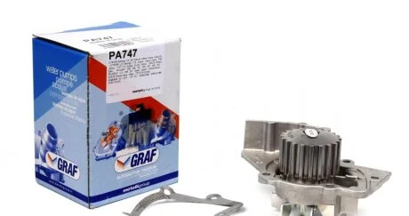 Помпа води Citroen C4/C5/C8/Jumpy/Berlingo 2.0HDi/Fiat Scudo/Ducato 1.9D/2.0JTD 98- (20z)(B/B)(7лоп UA63 GRAF PA747