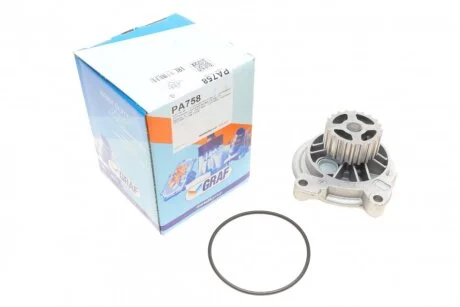 Помпа води Audi 100/A6/VW Crafter/LT/T4/Volvo 940/V70 2.4D/TD/2.5/2.5TDI/SDI 90-13 (20z)(7лоп)(R/B) UA63 GRAF PA758