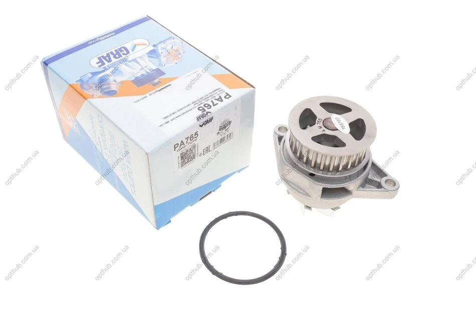 Помпа води Audi A2/Seat Leon/Toledo/VW Golf/Jetta/Polo/Bora 1.6 16V/1.6FSI 98-05 (27z) (B/B) (7 лоп UA63 GRAF PA765 (фото 1)