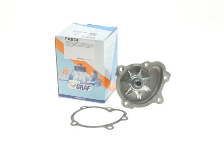 Помпа води Opel Astra G/H/J/Combo/Corsa C/D/Zafira 1.7CDTI/DTI 00- (R/B)(7 лоп)(d центр.шківа=30mm) UA63 GRAF PA834