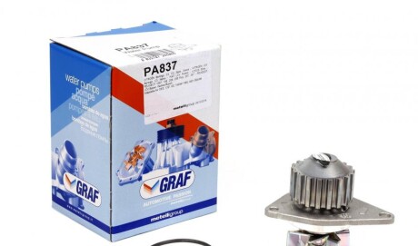 Помпа води Citroen C2/C3/Berlingo/Nemo/Peugeot 206/207/307/Bipper 1.1/1.4i 96- (18z) (B/B) (6 лоп.) UA63 GRAF PA837
