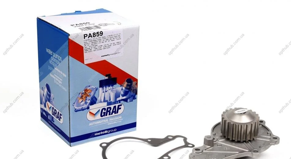 Помпа води Citroen C1/C2/C3/Nemo/Ford Fiesta/Peugeot 206/307 1.4HDI/TDCI 02- (21z) (B/B) (20 лоп.) UA63 GRAF PA859 (фото 1)
