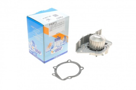 Помпа води Fiat Scudo/Ducato/Peugeot/Citroen/Hyundai 1.8-1.9D/TD 94-06 (20z)(B/B)(7 лоп)(d імп=71мм UA63 GRAF PA911