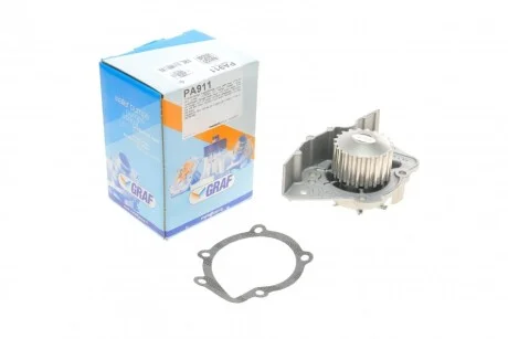 Помпа води Fiat Scudo/Ducato/Peugeot/Citroen/Hyundai 1.8-1.9D/TD 94-06 (20z)(B/B)(7 лоп)(d имп=71мм UA63 GRAF PA911