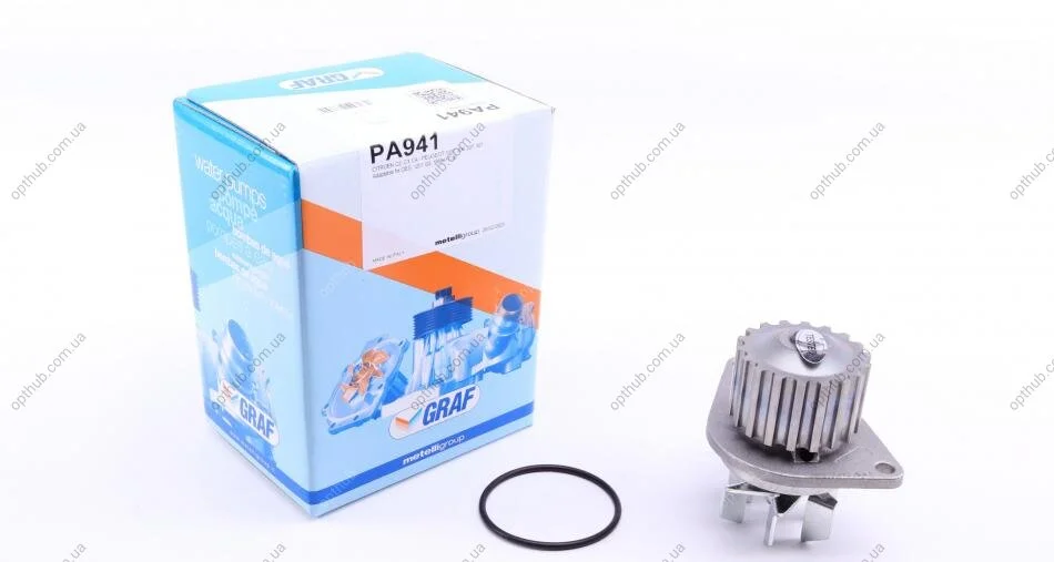 Помпа води Citroen C2/C3/C4/Peugeot 206/307 1.4 16V 03- (18z) (B/B) (6 лоп.) UA63 GRAF PA941 (фото 1)