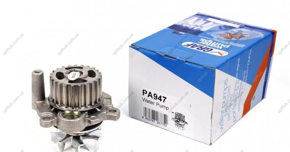 Помпа води Audi A3-A4/VW Caddy/Golf IV/Passat/T5/Skoda Octavia 1.8T/2.0 03- (23z) (R/B) (7 лоп.) UA63 GRAF PA947 (фото 1)