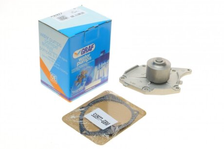 Помпа води Renault Kangoo/Megane/Nissan Qashqai/Note 1.5dCi 05-(B/B)(10лоп) (металева крильчатка) UA63 GRAF PA977