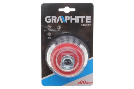 Щітка дротяна чашкова 80 мм x М14, INOX Graphite 57H582