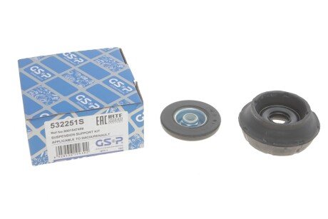 Подушка амортизатора (переднього) + підшипник Renault Duster/Logan 04- (+ шайба) UA63 GSP 532251S