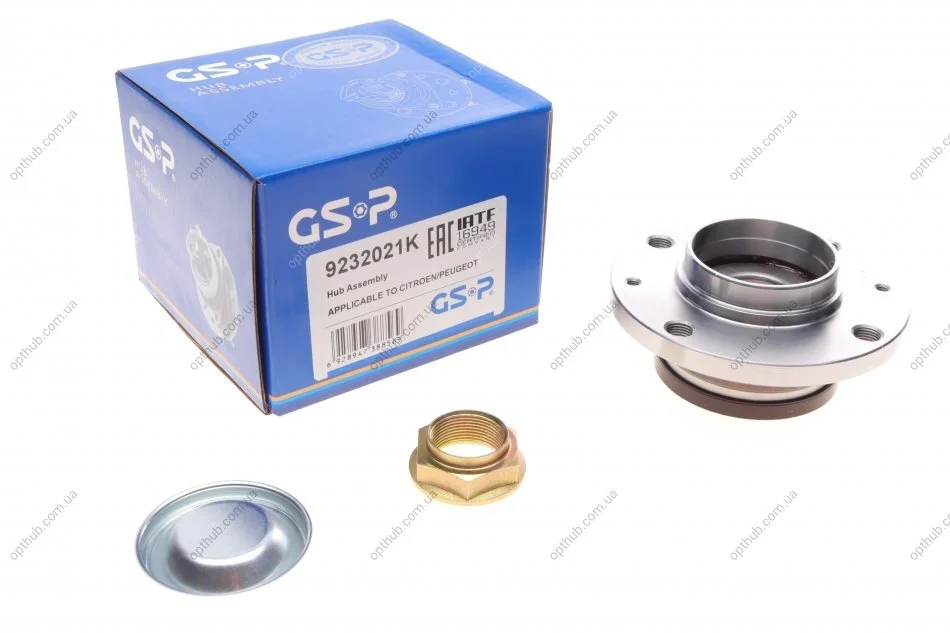Підшипник маточини (задньої) Peugeot Partner 96-15/Citroen Berlingo 96-08 (+ABS)(к-кт) UA63 GSP 9232021K (фото 1)