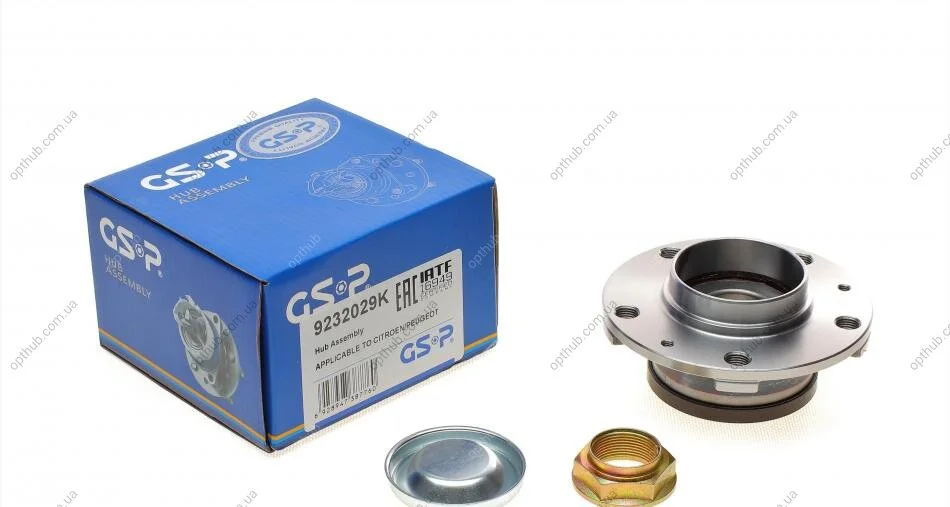 Підшипник маточини (задньої) Peugeot 407 04-11/508 10-18/607 00-11 (+ABS)(к-кт) UA63 GSP 9232029K (фото 1)
