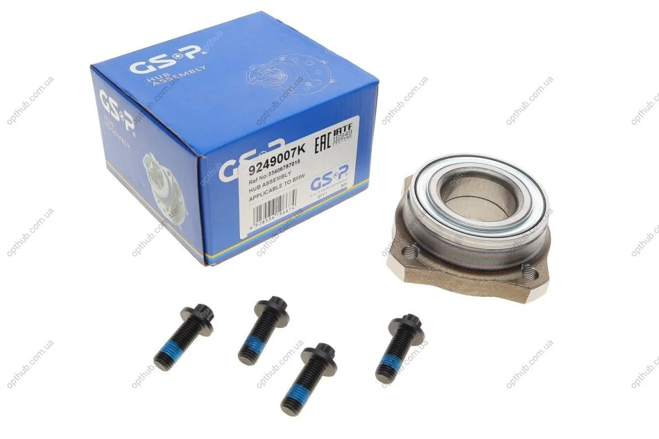 Підшипник маточини (задньої) BMW X3 (F25)/X4 (F26) 10-18 N20/N47/N52/N57 (opt-om) GSP 9249007K (фото 1)