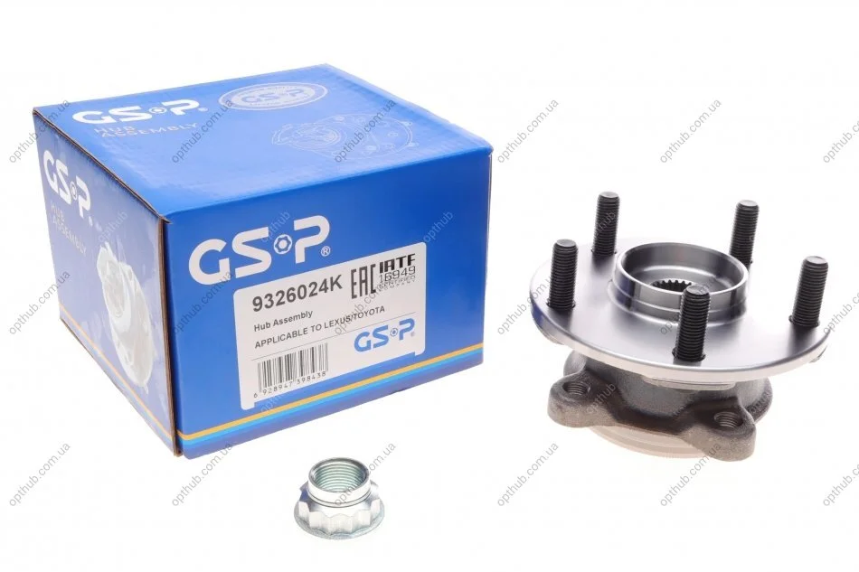 Підшипник маточини (передньої) Toyota Auris 07-18/Avensis 08-18/Corolla 06-18/Rav4 05-(+ABS) UA63 GSP 9326024K (фото 1)