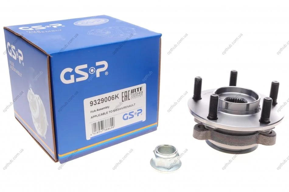 Подшипник ступицы (передней) Nissan Juke/Leaf 10- UA63 GSP 9329006K (фото 1)