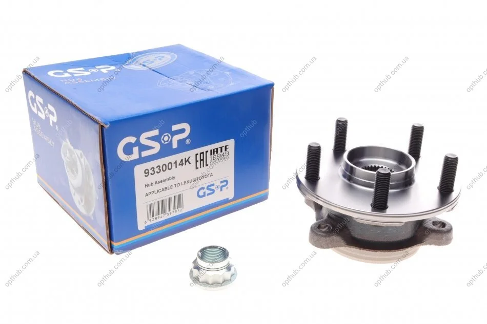 Підшипник маточини (передньої) Toyota Auris 06-12/Avensis 08-18/RAV 4 05-18(+ABS) UA63 GSP 9330014K (фото 1)