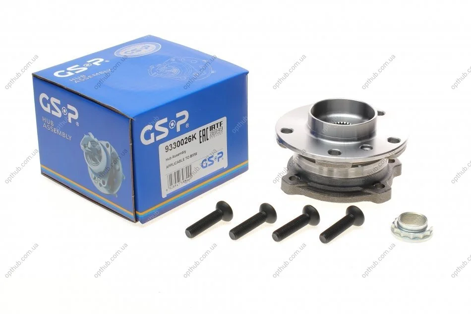 Підшипник маточини (передньої) BMW X5 (E70/F15/F85)/X6 (E71/E72/F16/F86) 2.0-4.8 06-(+ABS) UA63 GSP 9330026K (фото 1)