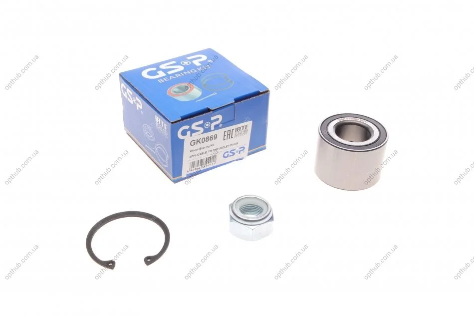 Підшипник маточини (задньої) Renault Megane 99-03/Clio 98-/Modus 04- (25x52x37)(к-кт) UA63 GSP GK0869 (фото 1)